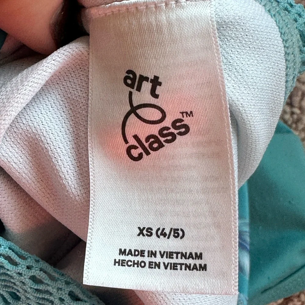 Floral Blue Kids Swimwear size 4/5 - Picture 3 of 4